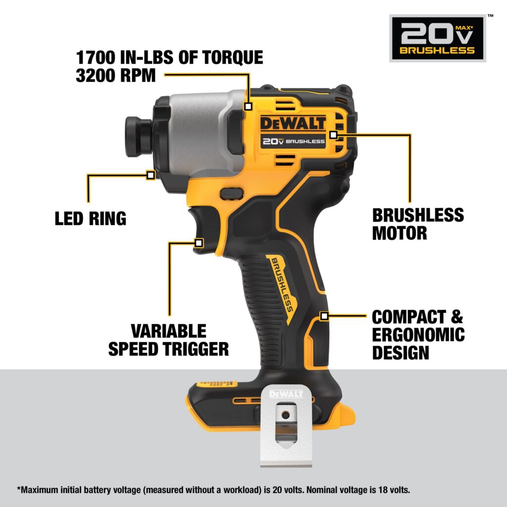DEWALT 20-volt max 2 -Tool Brushless Power Tool Combo Kit with Soft Case ( 2 -Batteries Included and Charger Included )