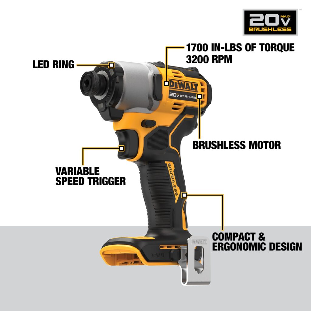 DEWALT 20V MAX 2-Tool Brushless Power Tool Combo Kit with Soft Case (2-Batteries and Charger Included)