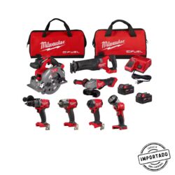 Milwaukee M18 FUEL 18V Lithium-Ion Brushless Cordless Combo Kit with Two 5.0 Ah Batteries, 1 Charger, 2 Tool Bags (7-Tool) 3697-27 - Imagem 1