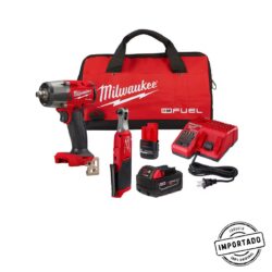 Milwaukee M18 FUEL 18V Cordless Mid Torque 1/2 in. Impact Wrench w/ M12 FUEL 3/8 in. Ratchet & Battery/Charger Combo Kit 3890-22 - Imagem 1