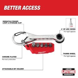 Milwaukee 7-in-1 Multi-Bit Mini Ratchet 48-22-2950 - Imagem 2