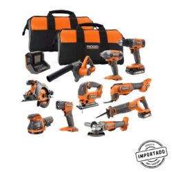 RIDGID 18V R96350 – Kit 10 Ferramentas com Baterias 2 Ah e 4 Ah - Imagem 1