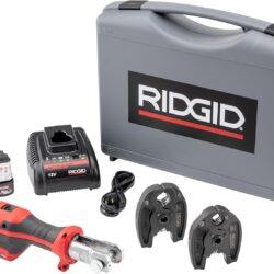RIDGID (RP115) 72553 Mini Press Tool and Battery Kit with 1/2" to 3/4" ProPress Press Tool Jaws, 2V Li/Ion Battery, 12V Charger, and Carrying Case - Imagem 2