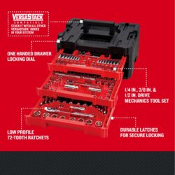 CRAFTSMAN VERSASTACK – Jogo de Ferramentas Mecânicas com Maleta (262 Peças) - Imagem 3