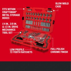 CRAFTSMAN – Jogo de Ferramentas Mecânicas Métrico e SAE com Maleta (159 Peças) - Imagem 3