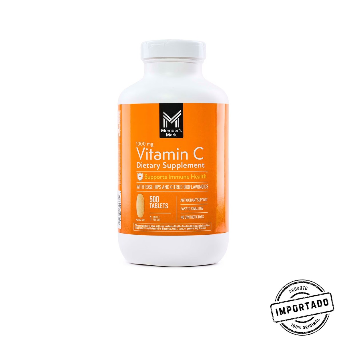 Member's Mark Vitamin C Plus Citrus Bioflavonoids & Rose Hips Tablets, 1000mg, 500 ct. - Imagem 1