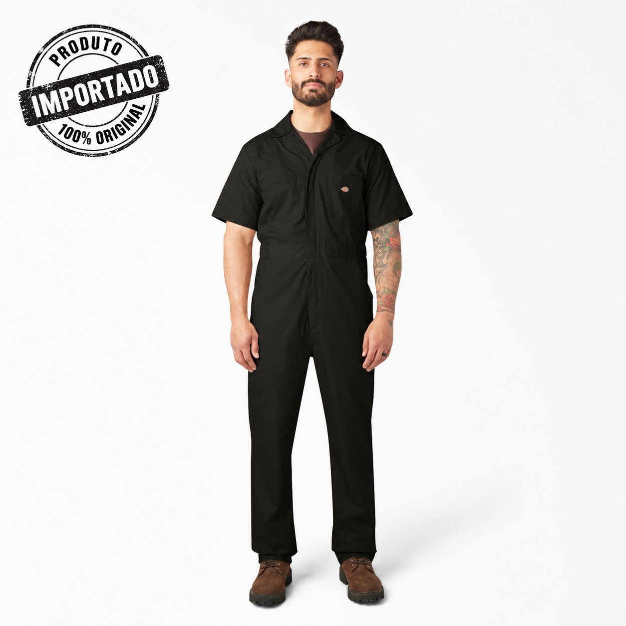 Dickies 33999 – Macacão de Trabalho Masculino Manga Curta - Imagem 1
