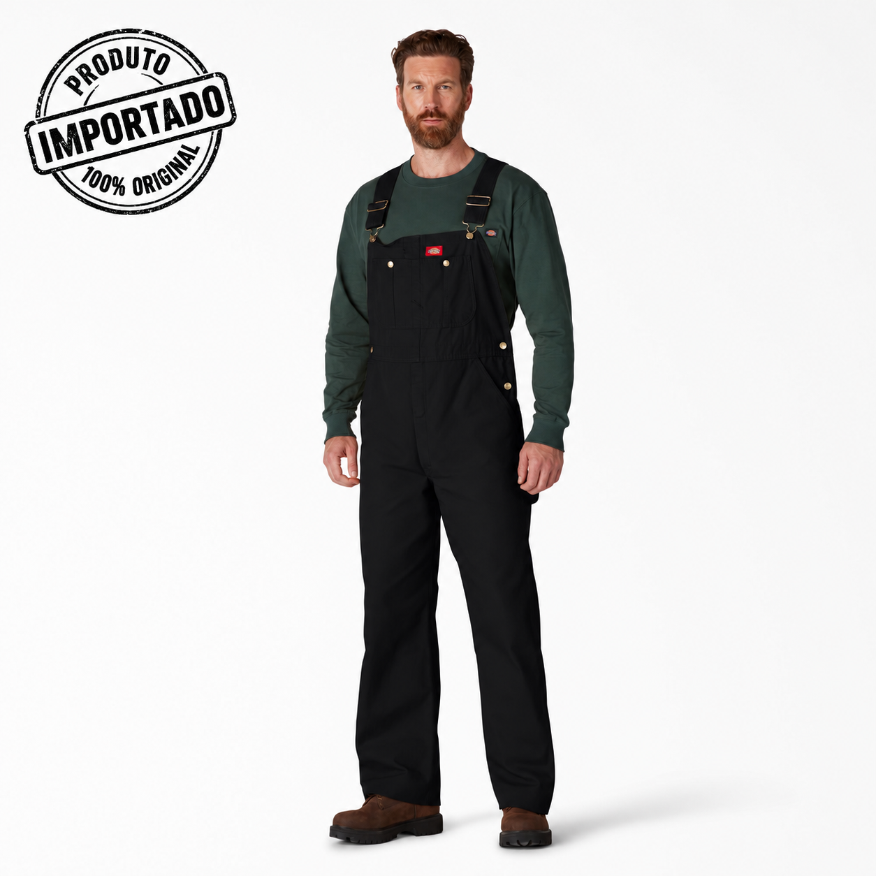 Dickies DB100 Classic Bib – Jardineira Masculina de Algodão - Imagem 1