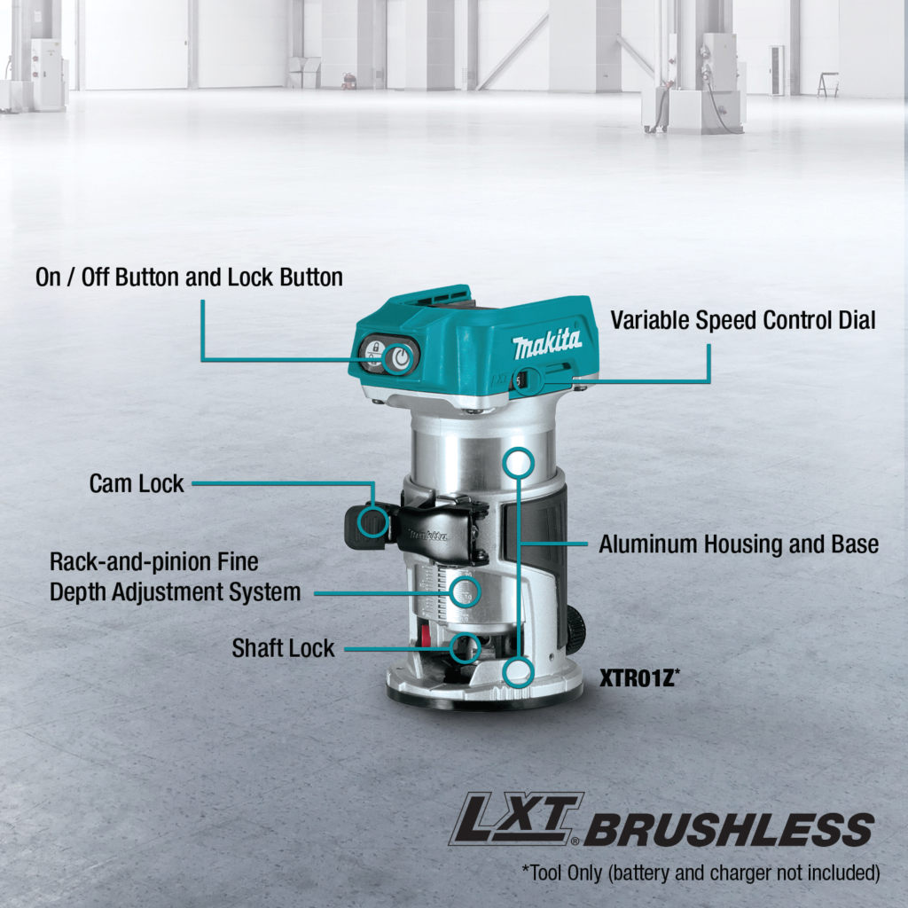 Makita XTR01Z — Tupia Compacta a Bateria 18 V LXT