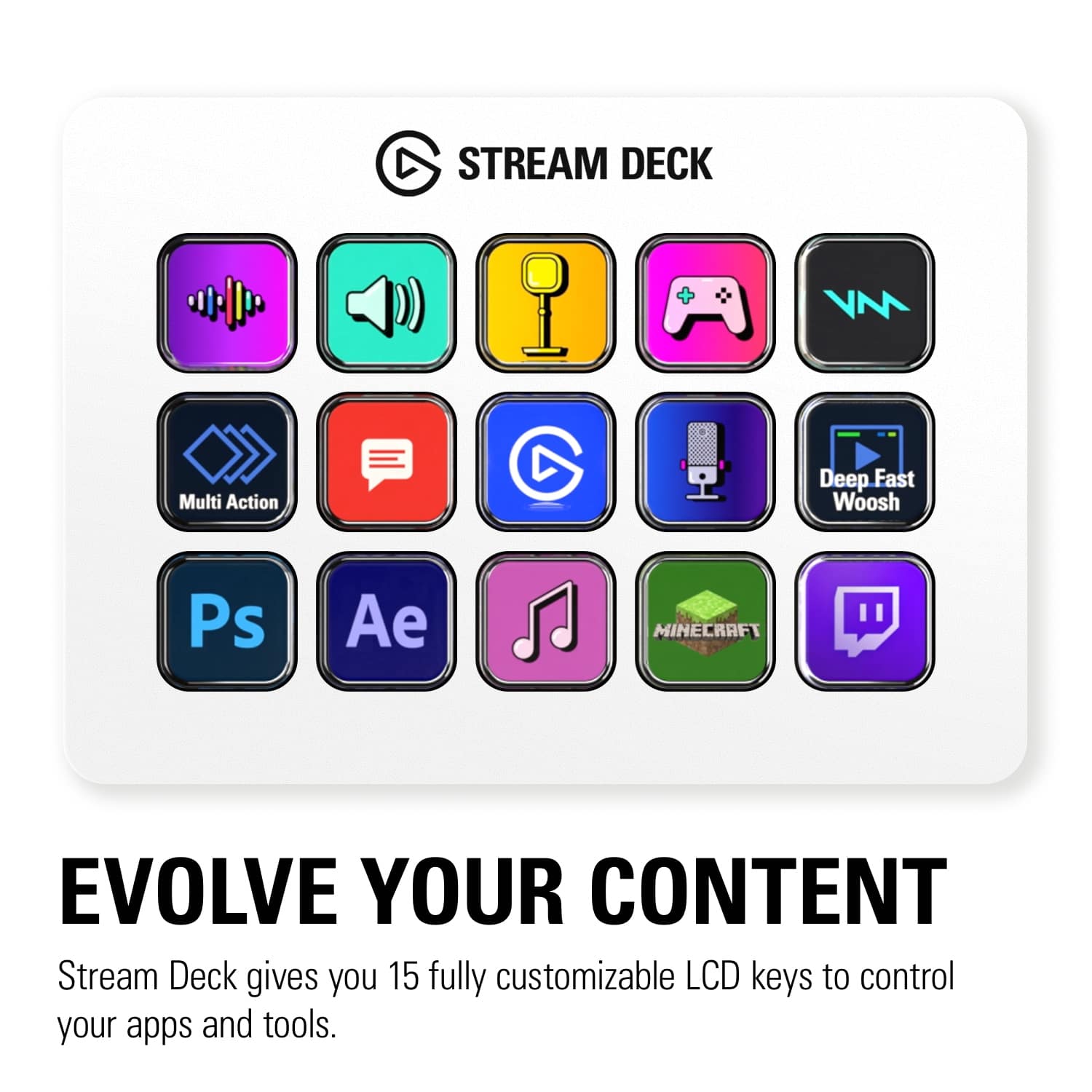 Elgato Stream Deck MK.2 – Controlador para Streaming - Imagem 8