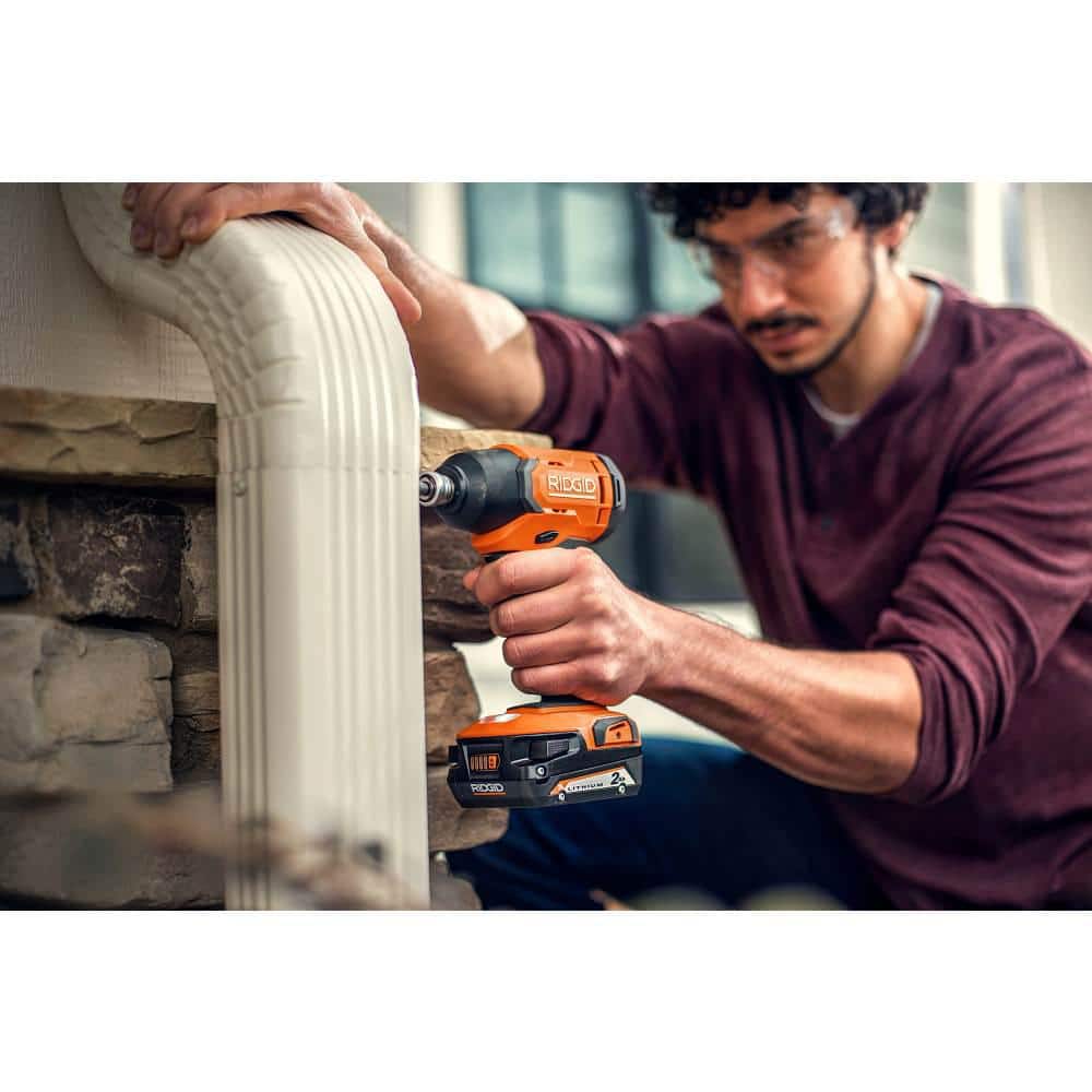 Ridgid 18V Cordless 6 Tool Combo Kit With 2 0 Ah Battery 4 0 Ah Battery Charger And Bag R96257