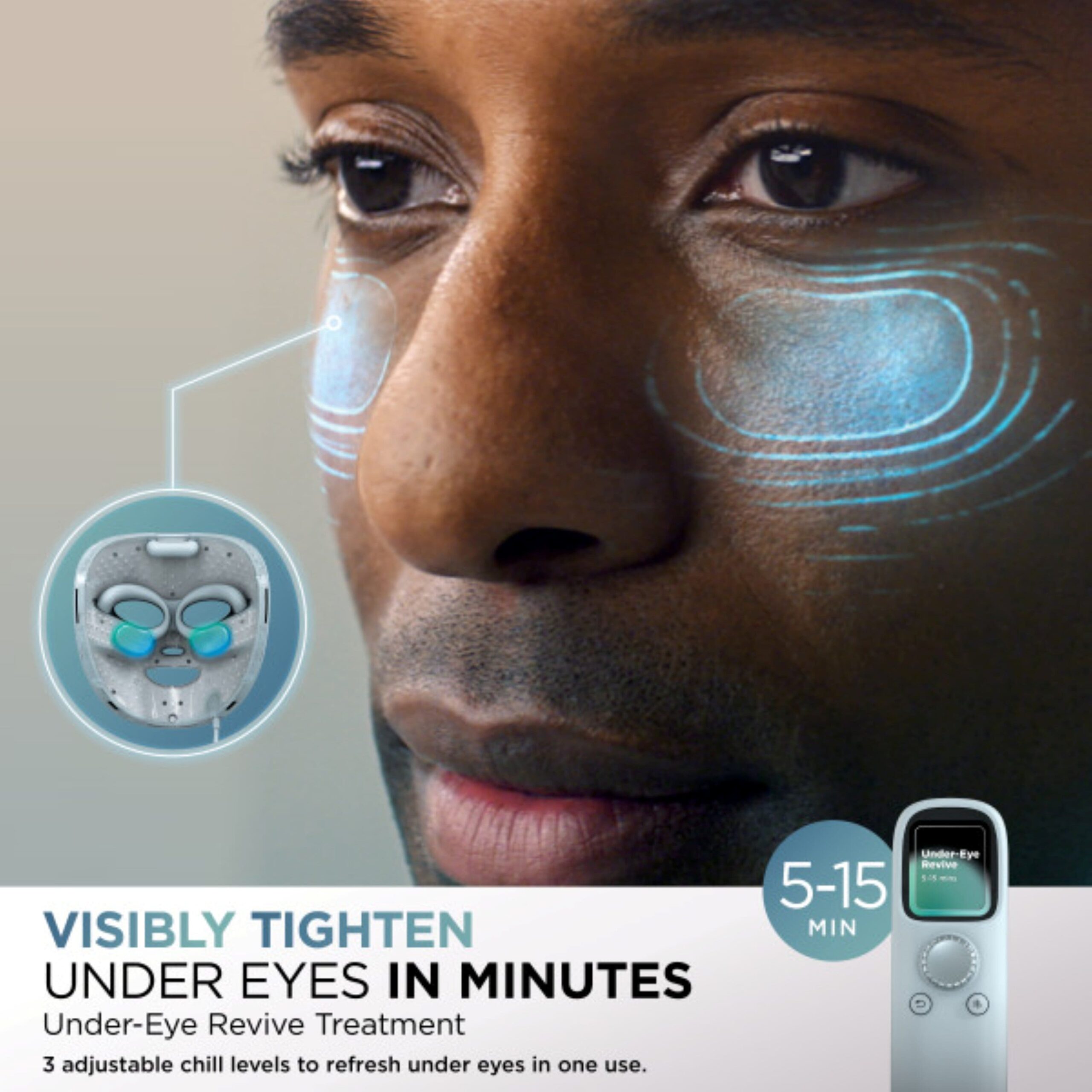 Shark CryoGlow Plus – Máscara de LED com Resfriamento para os Olhos - Imagem 8