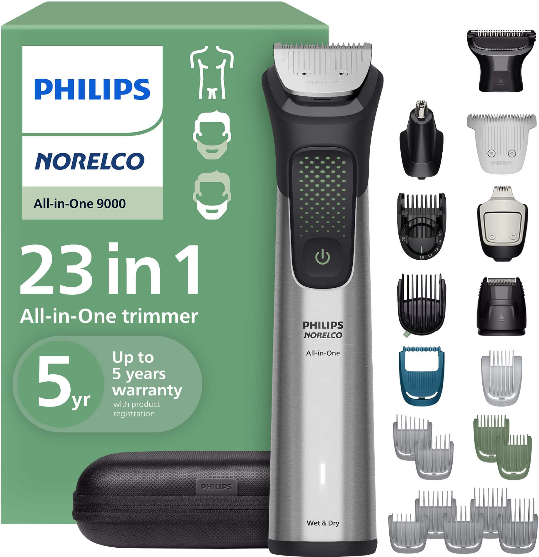 Philips Norelco All-in-One 9000 MG9575/49 – Kit Aparador 23 Peças - Imagem 2