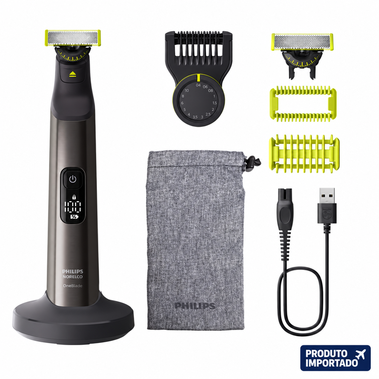 Philips Norelco OneBlade 360 Pro QP6552/70 – Aparador Rosto e Corpo - Imagem 1