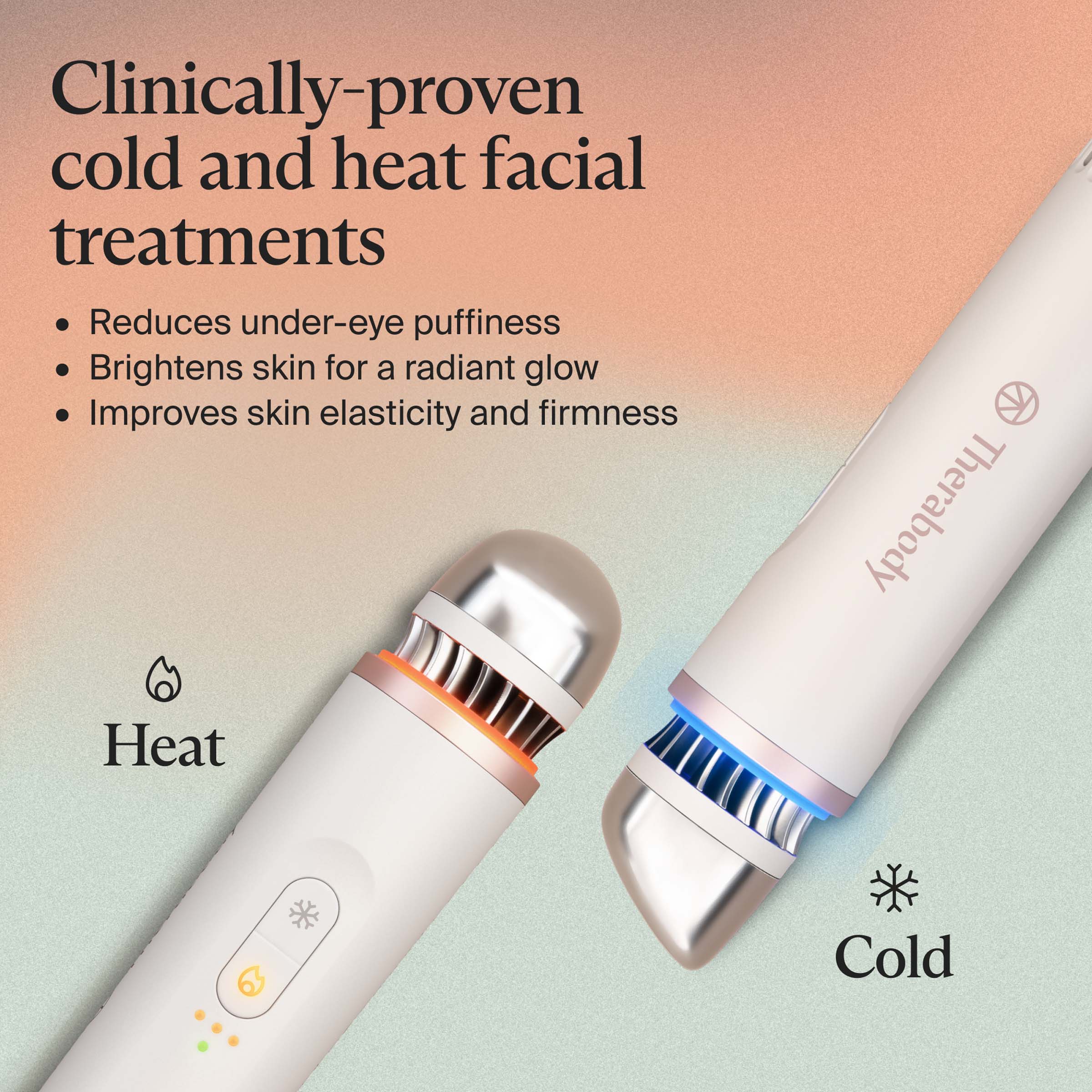 Therabody TheraFace Depuffing Wand – Bastão Facial com Calor e Frio - Imagem 4